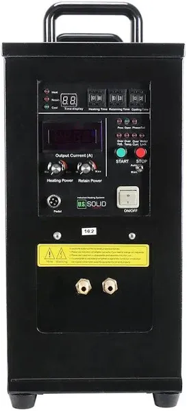 U.S. Solid 15 KW 30-80 KHz High Frequency Induction Heater Furnace, Single Phase 220 V, 16:1 Turns Ratio