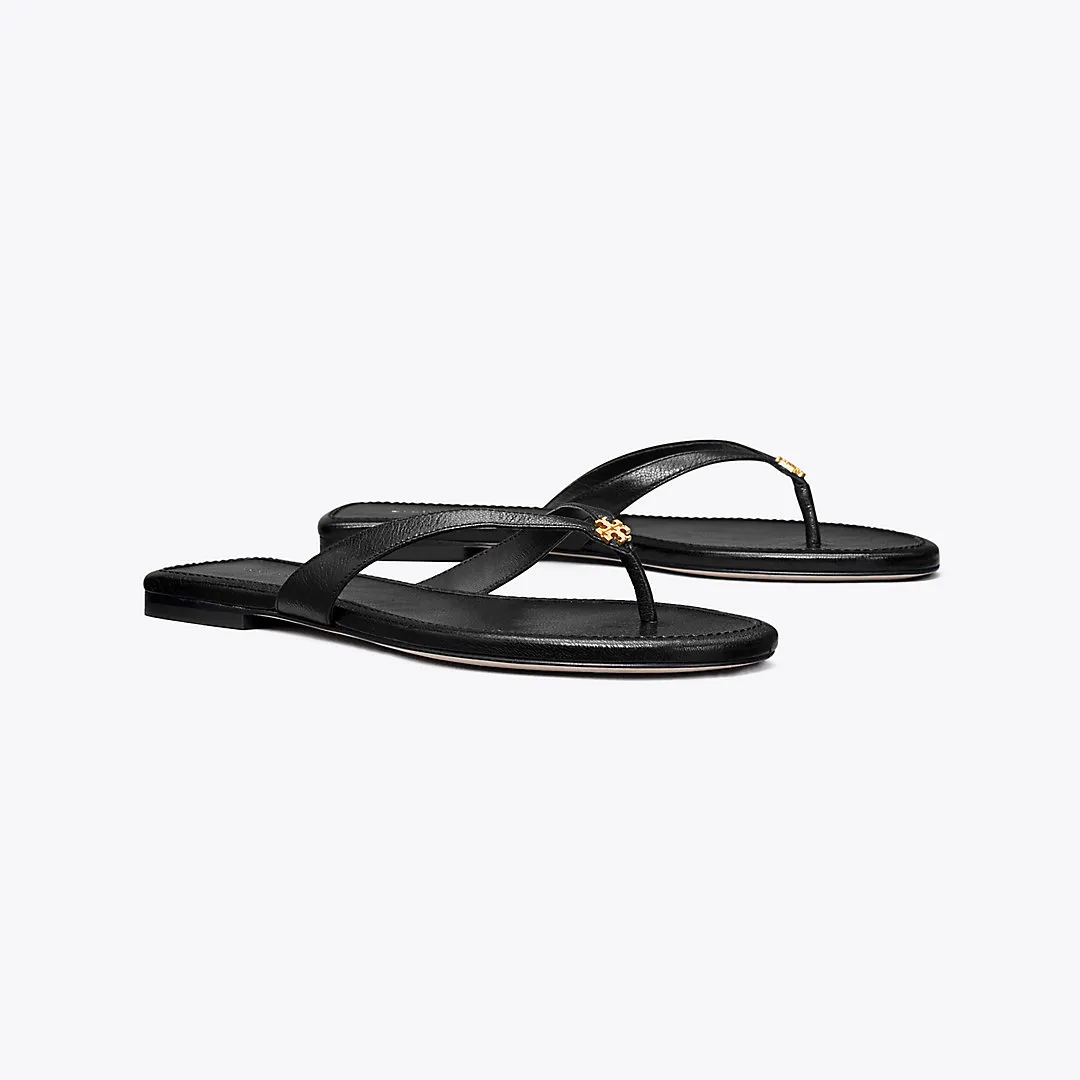 Capri Medallion Flip Flop Sandals In Black