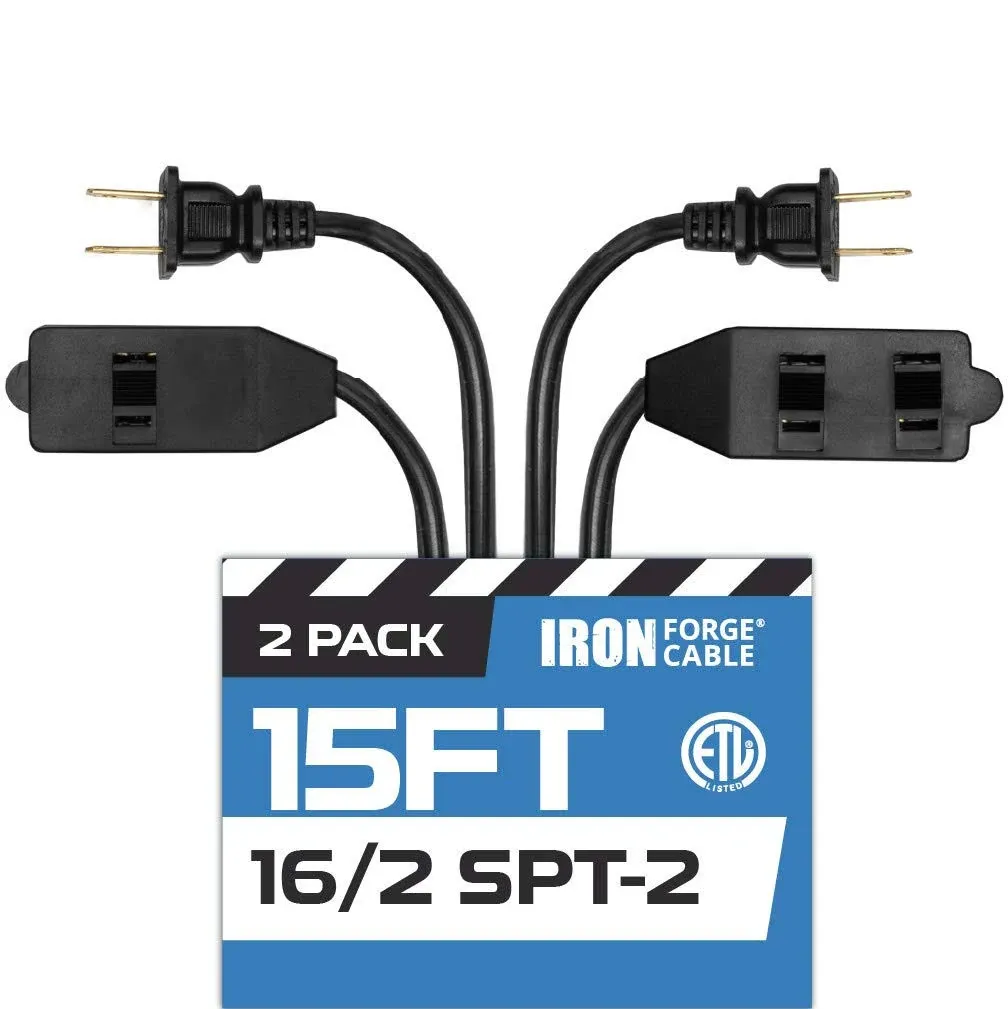 Iron Forge Cable Brown Extension Cord 2 Pack