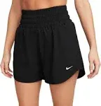 Nike One Women's Dri-Fit Ultra High-Waisted 3" Brief-Lined Shorts, XS, Black