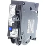 Siemens QA115AFCN 15 Amp 1-Pole Combination Type AFCI Plug-On Neutral Circuit Breaker, Black