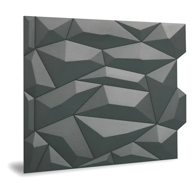 Innovera Décor 3D PVC Interlocking Wall Panels, Faux Ledgestone Cement, 24" x 24", 12 pc, 48.1 sq. ft.