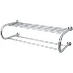 Organize It All Chrome Wall Mounting Shelf Towel Rack