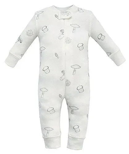 Owlivia Organic Cotton Baby Boy Girl Zip up Sleep N Play, Footless, Long Sleeve