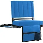 Stadium Seat for Bleachers with Back Support and Cushion Includes Shoulder St...