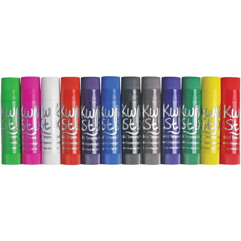 Kwik Stix Solid Tempera Paint - 12 Classic Colors