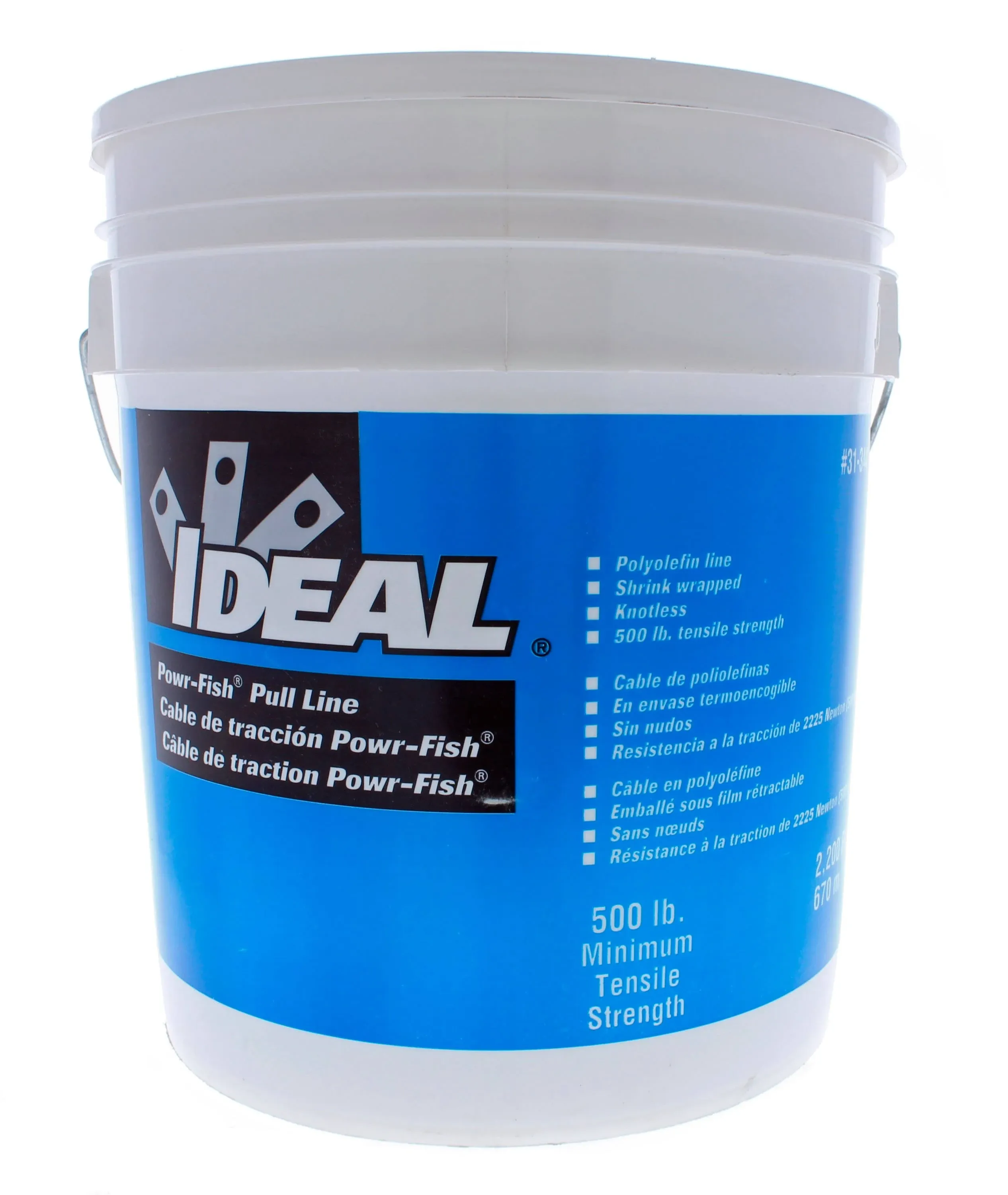 Ideal 31-344 Powr-Fish Pull Line in a Bucket 500lb x 2200ft