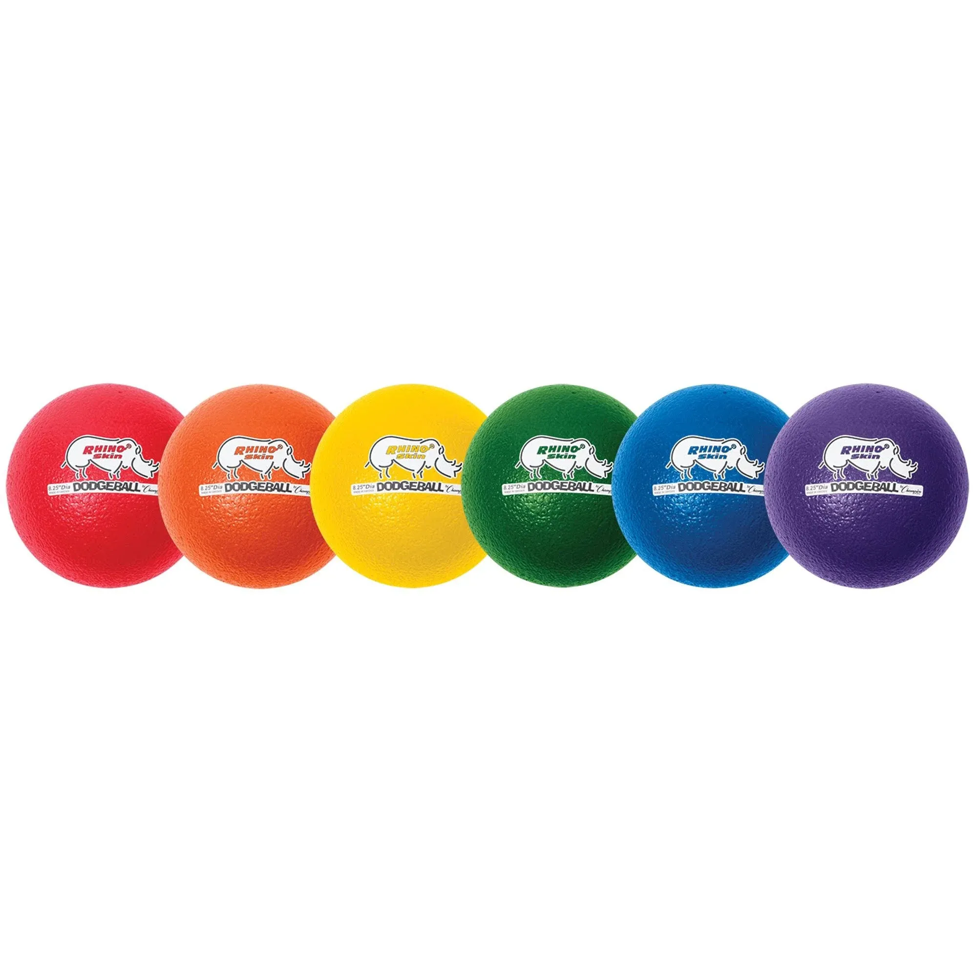 Champion Sports Rhino Skin Dodge Ball 8in Set of 6