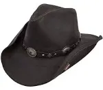 Stetson Roxbury Leather Hat - Black