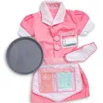 Melissa & Doug Waitress Role Play Costume Set (7 pcs) - Includes Apron, Order Pad, Cap