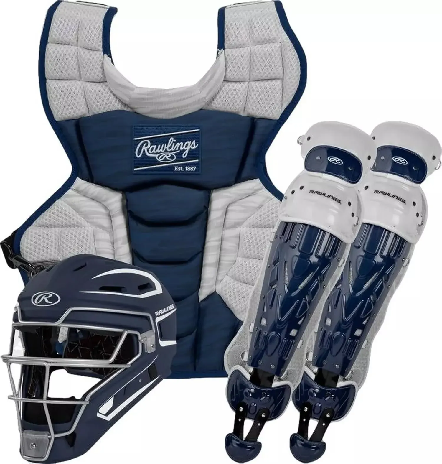 Rawlings Velo 2.0 Catcher's Gear Set Navy/White / Intermediate