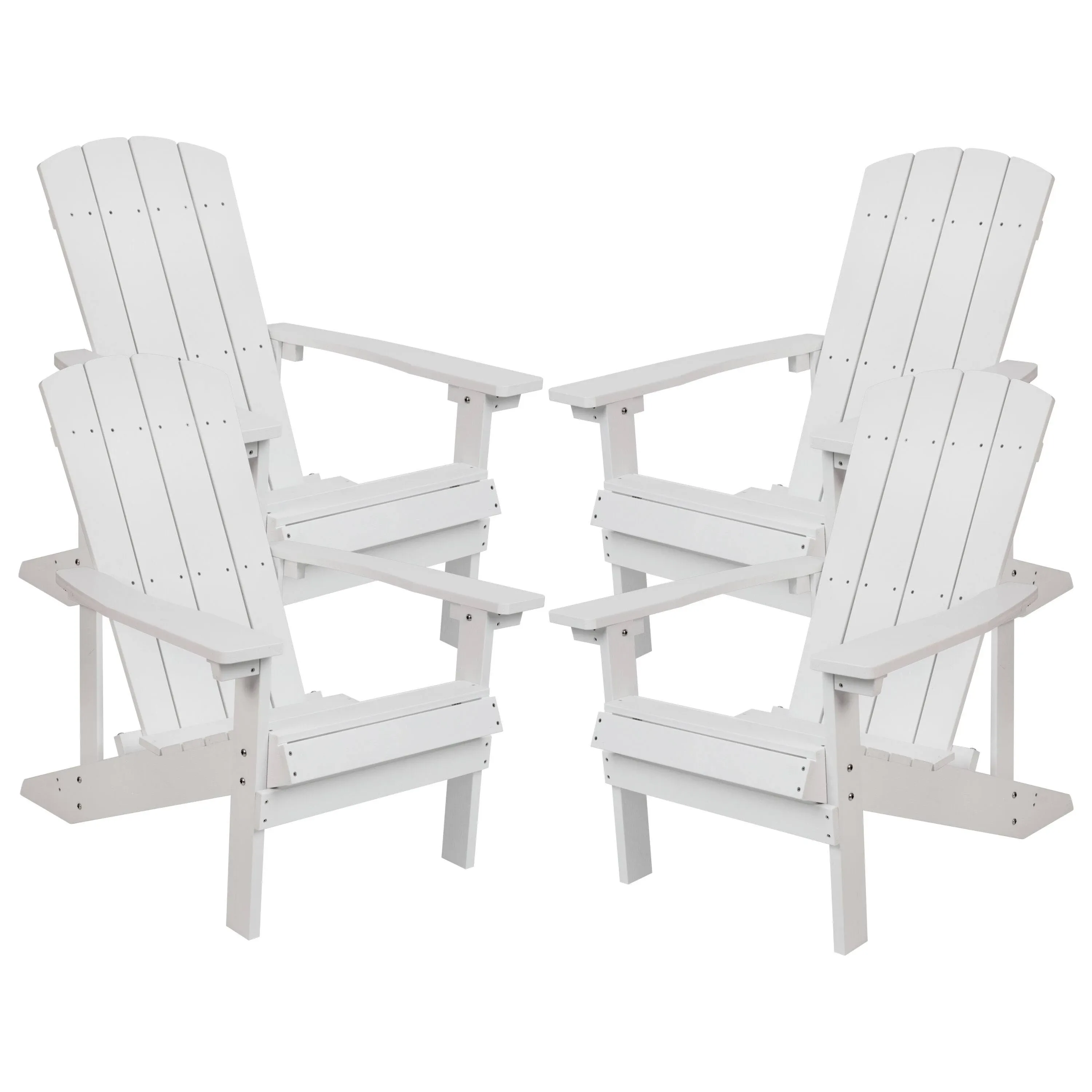 White Poly Resin Adirondack 4 Pk