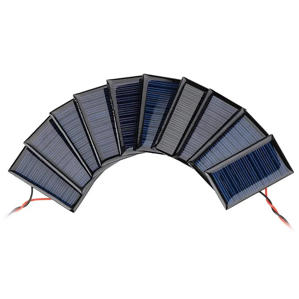 Aoshike 10Pcs 5V 30mA Mini Solar Panels for Solar Power Mini Solar Cells DIY Electric Toy Materials Photovoltaic Cells Solar DIY System Kits 2.08