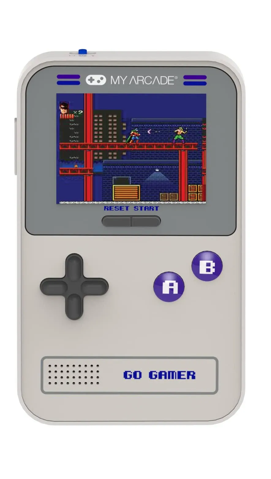 My Arcade Go Gamer Classic-Purple: Portable Electronic Game Console with 300 Games, Full Color 2.5" Screen - Fun for The Entire Family(DGUN-3910),Grey