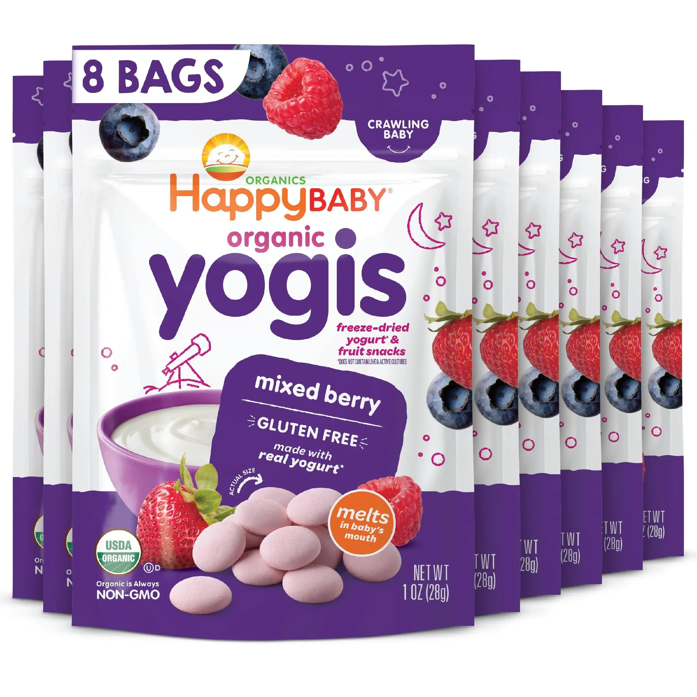 Happy Baby Organics Yogis Freeze-Dried Yogurt & Fruit Snacks