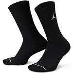 Jordan Everyday Crew Socks (3 Pairs) Black White / M