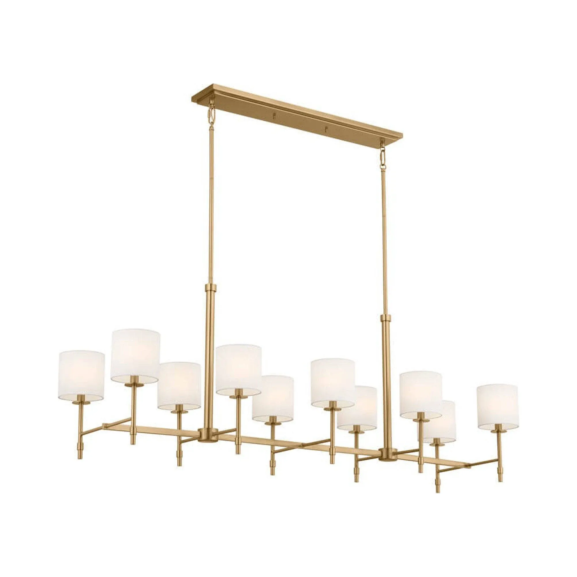 Ten Light Linear Chandelier from the Ali Collection in Black Finish by Kichler