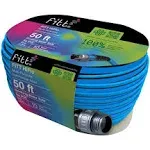 FITT HiFlo Water Hose 50ft, Multipurpose Garden Hose, Easy to Use and Long-lasting Performance, Light Blue