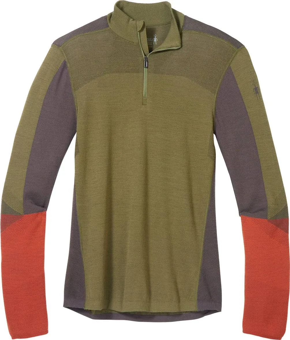 Smartwool Men's Intraknit Thermal Merino Base Layer Colorblock 1/4 Zip