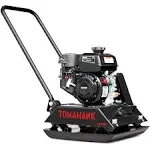 Tomahawk Power Vibratory Plate Compactor Tamper with Poly Pad and Wheels for Dirt Asphalt Gravel Soil Compaction