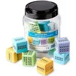 hand2mind tenframe foam dice and activity guide for counting tens set of 12