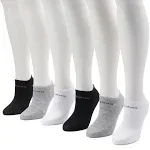 Adidas Women's 6 Pack Superlite No Show Socks (Black/Grey/White)