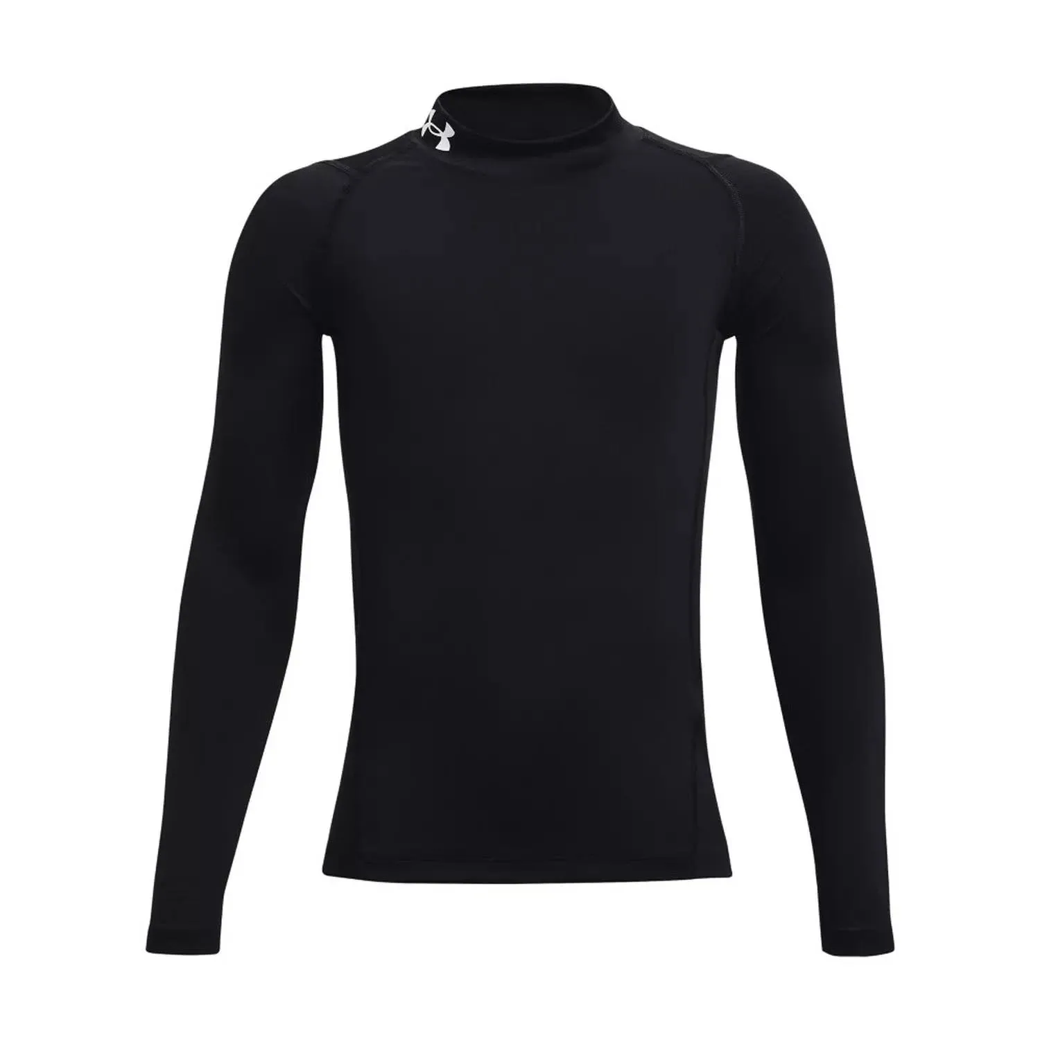 Under Armour Boys Heatgear Mock Long Sleeve Top - Black