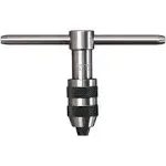 Starrett T-Handle Tap Wrench - Ideal for Holding Taps, Drills, Reamers and Small Tools - 1/4-1/2" Capacity Tap Size, 3-1/2" Body Length, 3/16-5/16" Square Shank - 93C