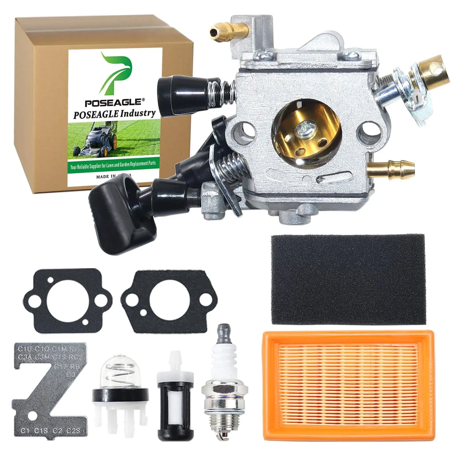 BR430 Carburetor Kit for Stihl BR350, BR430, SR430, SR450 Backpack Blowers Replaces Stihl br430 Carburetor Kit, Stihl br350 Carburetor, Stihl br450 Carburetor, Zama C1Q-S210 C1Q-S210B