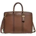 Coach Men's Metropolitan Slim Brief Briefcases - Saddle/brass