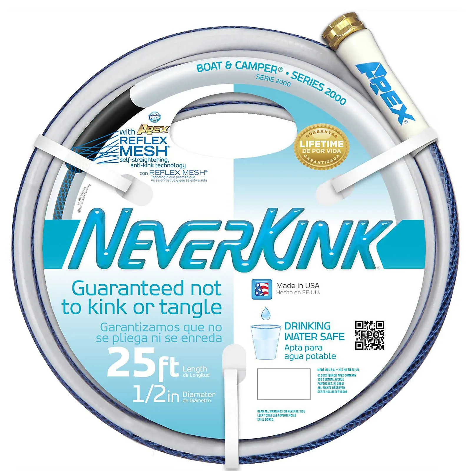 Neverkink 25 ft x 1/2 in Boat & Camper Hose