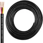 18 Gauge Wire 3 Conductor,18 AWG Electrical Wire Stranded PVC Cord Oxygen-Free Copper Cable,50ft 3 Core Pure Copper Flexible Cable Wire for LED Lamp