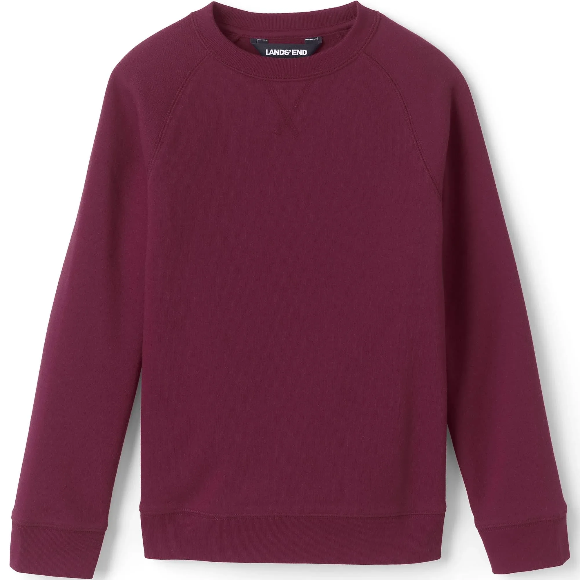 Lands' End Kids Crewneck Sweatshirt - X-Large - Burgundy