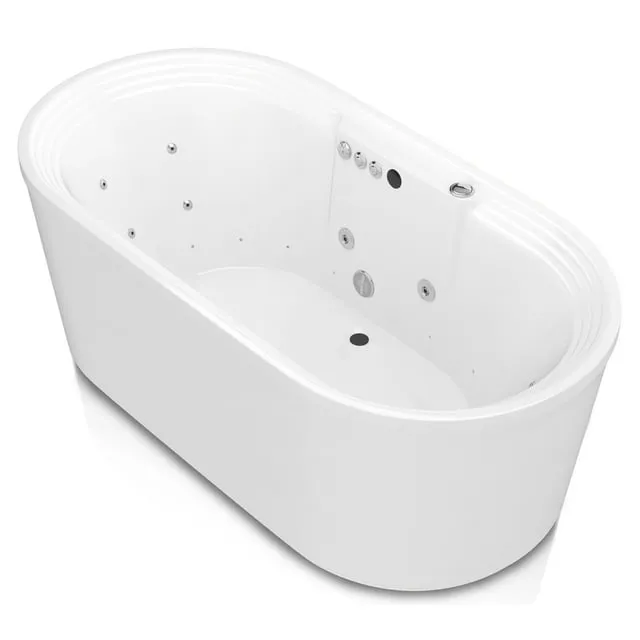 ANZZI Sofi 5.6 ft. Center Drain Whirlpool and Air Bath Tub