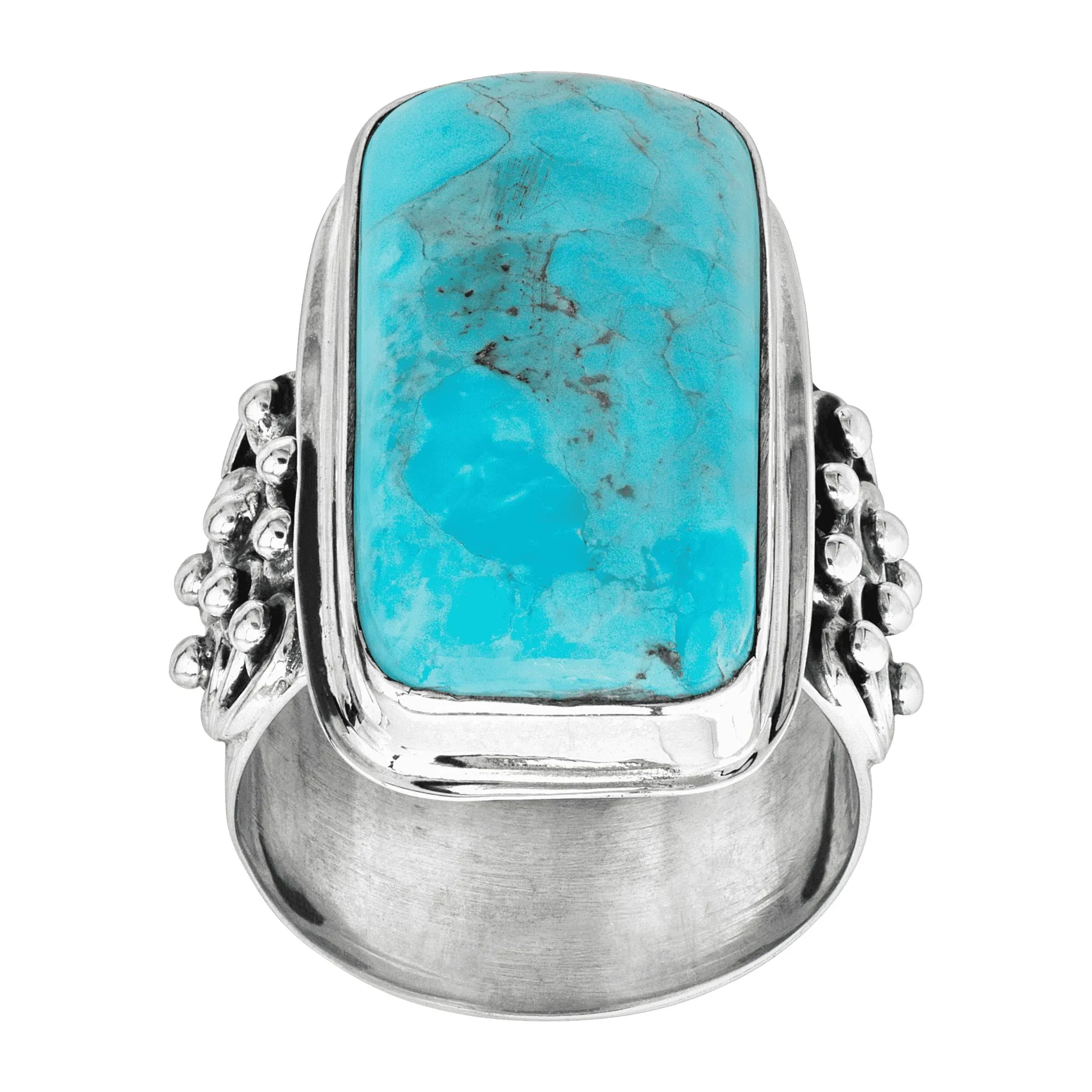 Silpada &#039;Big Spring&#039; Compressed Mojave Turquoise Statement Ring, Sterling Silver