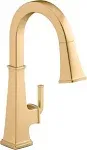 Kohler K-23830 Riff 1.5 GPM Single Hole Kitchen Faucet - Vibrant Brushed Moderne Brass