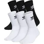 Adidas Originals Trefoil 6-Pack Crew Socks White/Black Size L