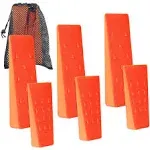 6 Pack Tree Felling Wedges With spikes For safe tree cutting–3x(8”&amp;<wbr/>5.5”) orange