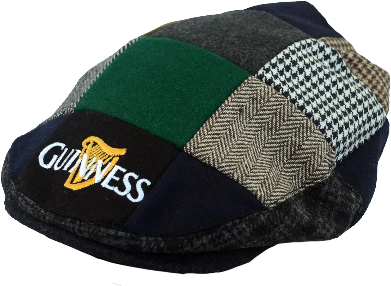 Guinness Patch Tweed Flat Cap-Large