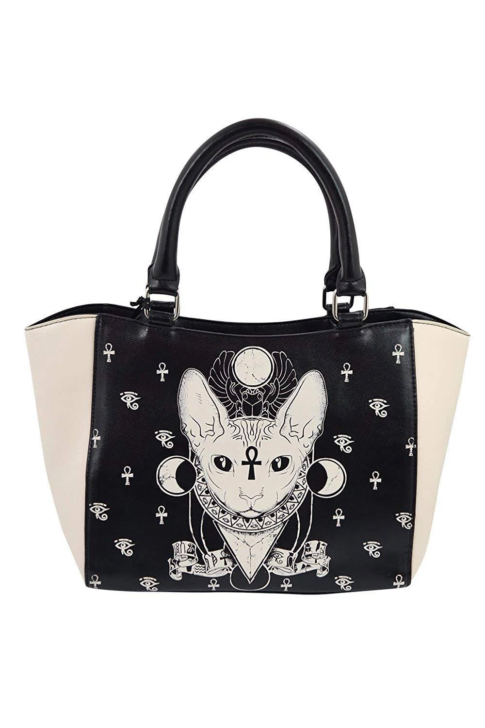 Lost Queen Gothic Bastet Sphynx Cat Satchel Handbag