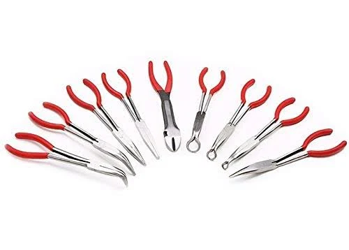 Mechanic Pliers 9pc 11" Long Nose Plier Set Automotive Shop Tools Auto Tool