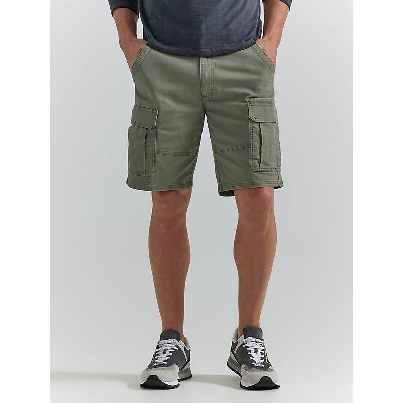 Wrangler Authentics Men&#x27;s Classic Gray Cargo\u200e Shorts with Flex Size 36 IMP