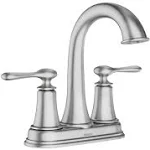 Moen Ellicott Spot Resist Stainless Two-Handle Centerset Bathroom Sink Faucet, 84092SRN