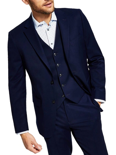 Shop Tommy Hilfiger Tommy Mens Modern Fit Business Suit Jacket In Blue