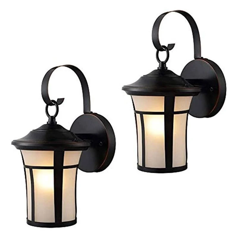 Oil Rubbed Bronze Outdoor Patio / Porch Exterior Light Fixtures - Twin Pack : 10019