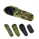 MT Army Military Modular Sleeping Bags System Multi Layered with Bivy Cover for All Season Woodland/Multicam