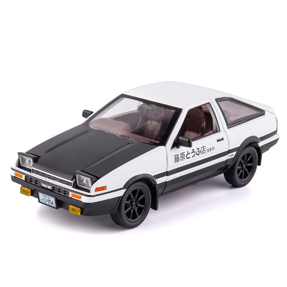 bdtctk 1/24 ae86 Initial D Model Car big Toy Car, Zinc Alloy Pull Back Toy Car with Sound and Light for Kids Boy Girl Gift