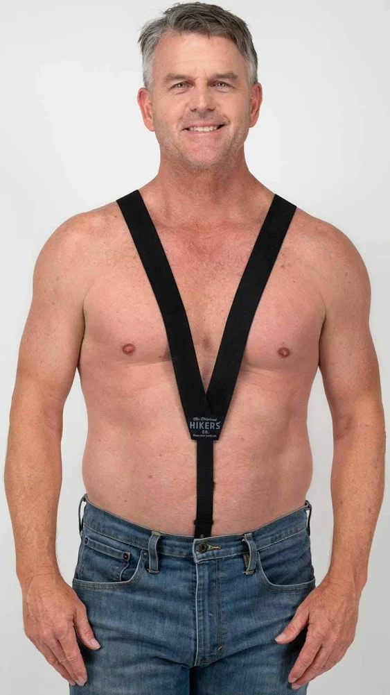 HIKERS - Original Hidden Suspenders for Men Under Clothes - Button Fly