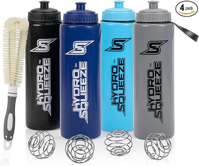 32oz Quick Squeeze BPA-Free Sports Water Bottles - 4 Pack 