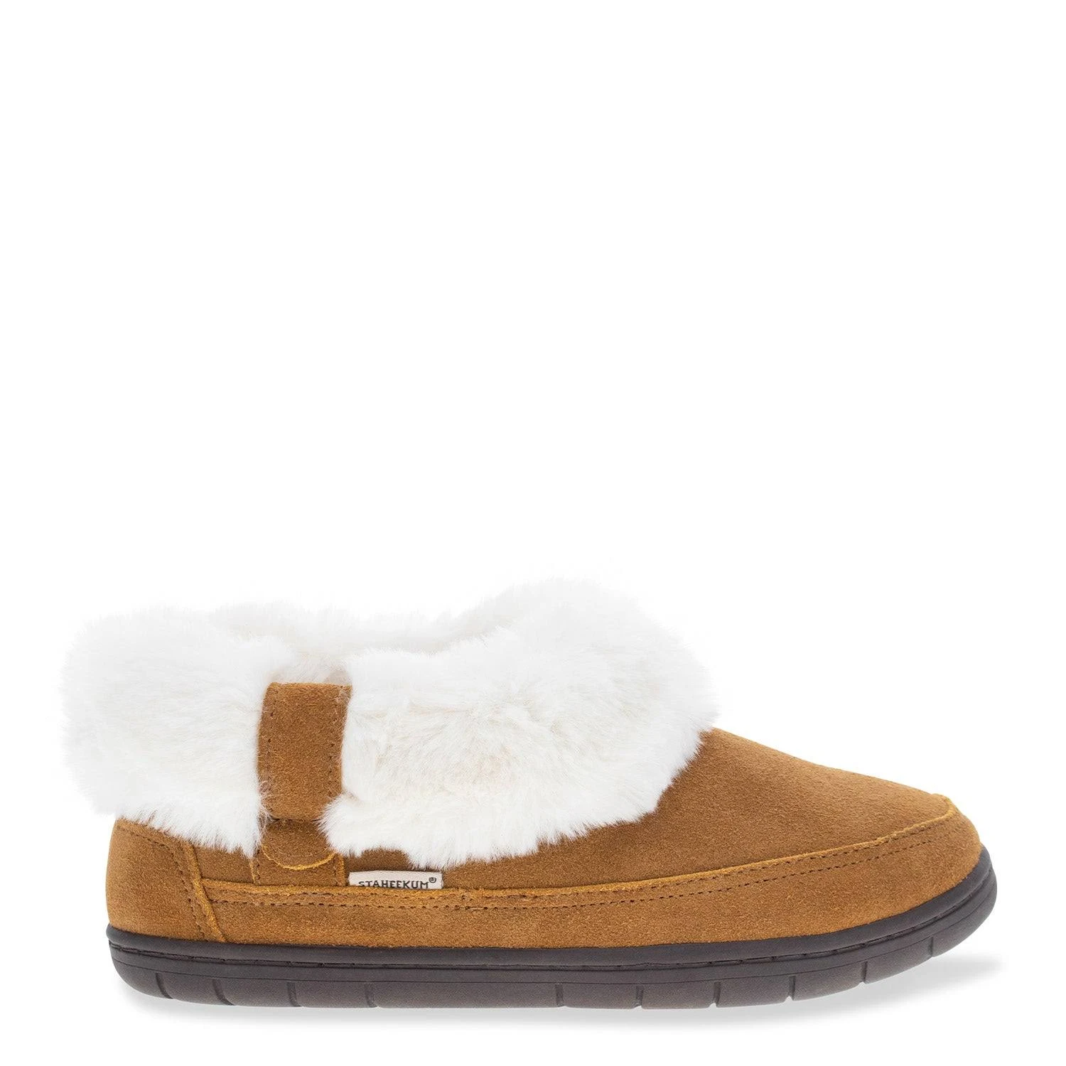 Faux Fur Trim Bootie Slipper (Women)